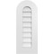 Ekena Millwork Round Top Surface Mount PVC Gable Vent: Non-Functional, w/ 3-1/2"W x 1"P Standard Frame, 12"W x 30"H GVPRT12X3001SN - alternate 1